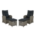 Alaterre Furniture Monaco All-Weather 4-Piece Set with Two Reclining Chairs and Two Ottomans AWWH011HH